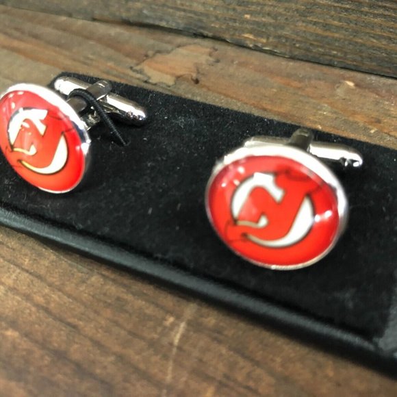 CUFFLINKS for formal shirt - NEW JERSEY DEVILS  NHL HOCKEY Cuff Links Prom Groom - Picture 2 of 8